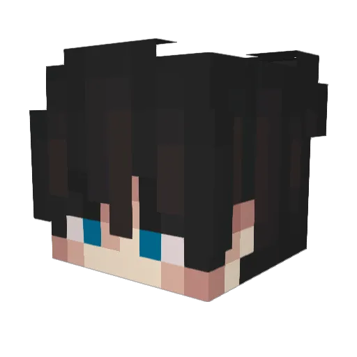 Darcost Minecraft avatar head, 3D render