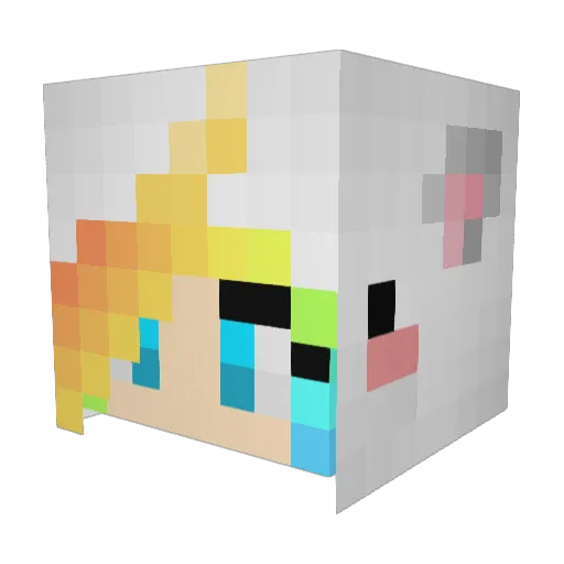 Darcside Minecraft avatar head, 3D render