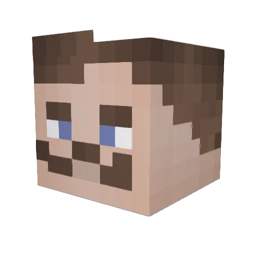 Darcus7 Minecraft avatar head, 3D render