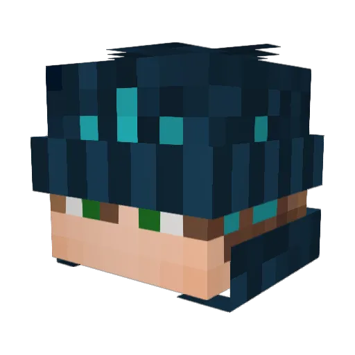 Dard_in Minecraft avatar head, 3D render