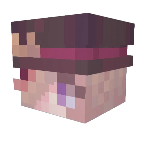 Dardemai Minecraft avatar head, 3D render