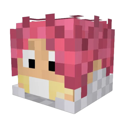 Dardemon Minecraft avatar head, 3D render