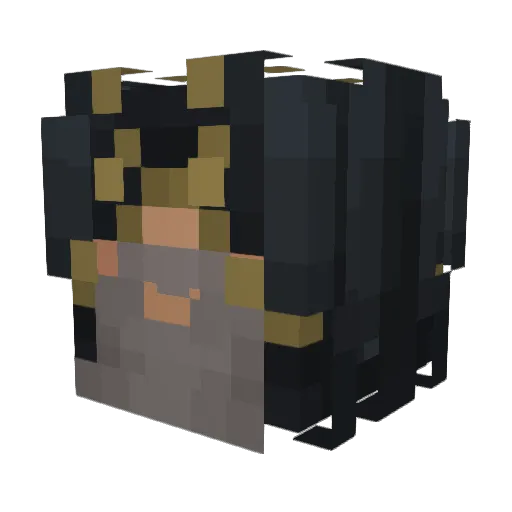 Dardonas Minecraft avatar head, 3D render