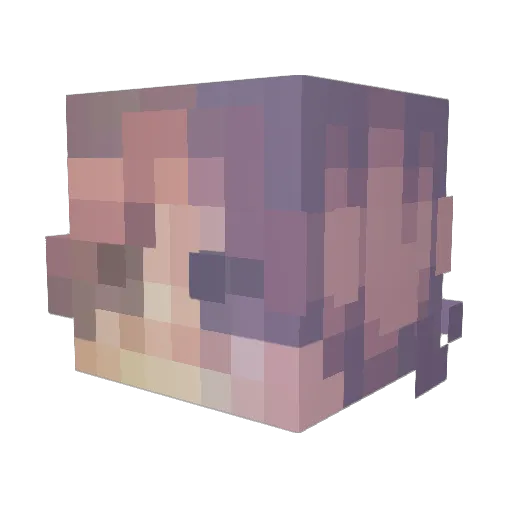 DareAlpha Minecraft avatar head, 3D render
