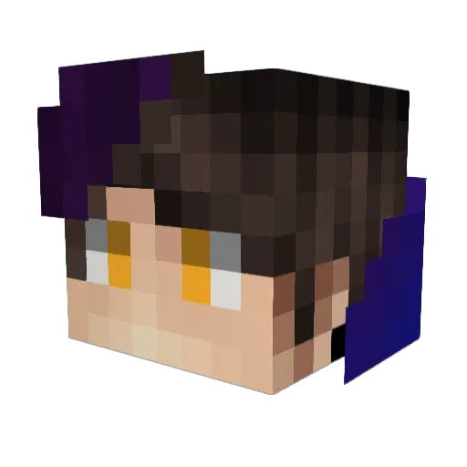 Dare_Mo_ Minecraft avatar head, 3D render