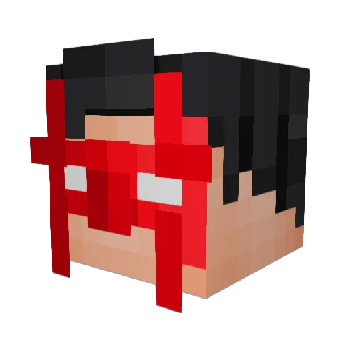 DaredevilMayCry Minecraft avatar head, 3D render