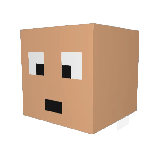 DarelSprings Minecraft avatar head, 3D render