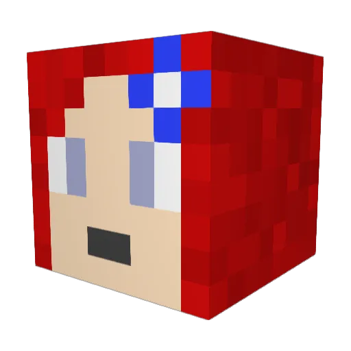 Darel_Whivel Minecraft avatar head, 3D render