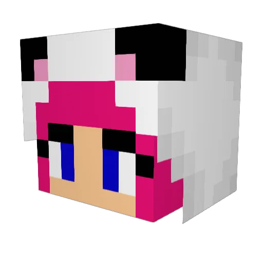 Darelija Minecraft avatar head, 3D render