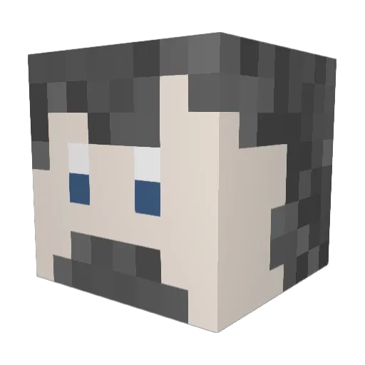 Daremyster Minecraft avatar head, 3D render