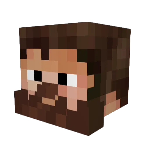 Daren1812 Minecraft avatar head, 3D render