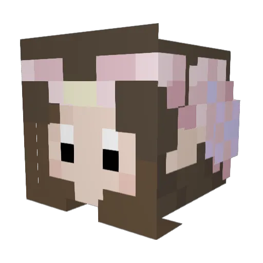 DarenaDestiny Minecraft avatar head, 3D render