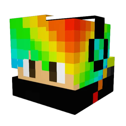 Darentropy Minecraft avatar head, 3D render