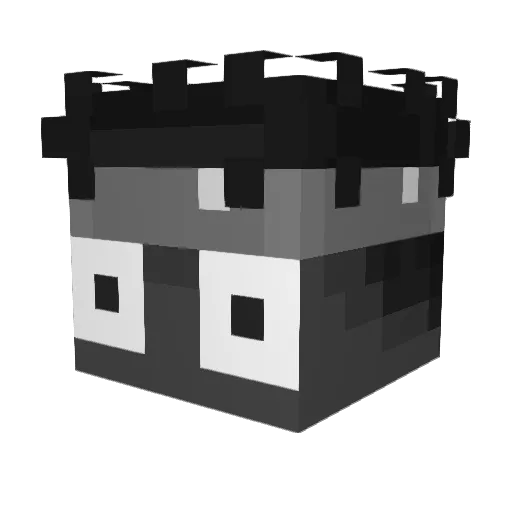 Dargeths Minecraft avatar head, 3D render