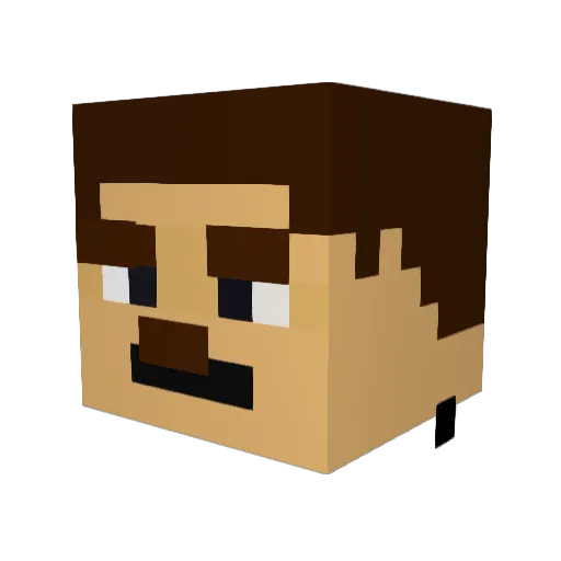 Dargia Minecraft avatar head, 3D render