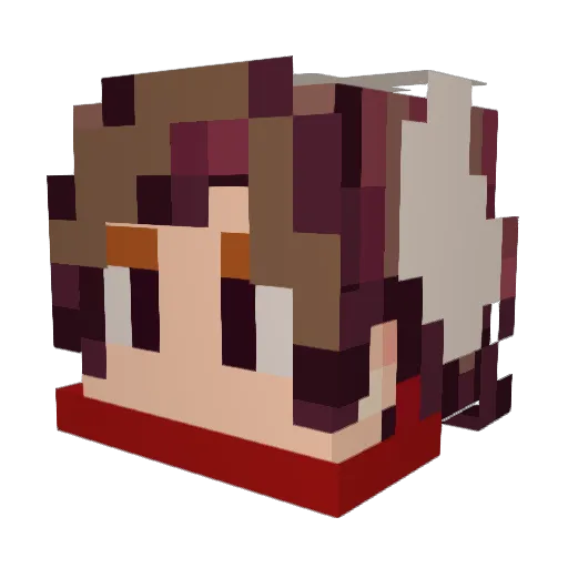 Dargones Minecraft avatar head, 3D render