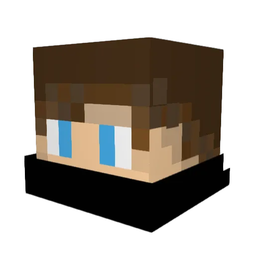 Dargonwarrior Minecraft avatar head, 3D render