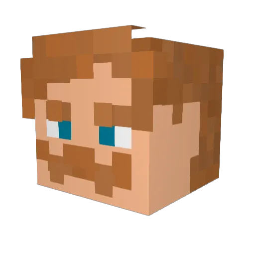 Dargorix Minecraft avatar head, 3D render