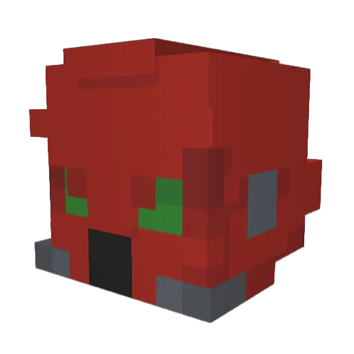 Dargreed Minecraft avatar head, 3D render