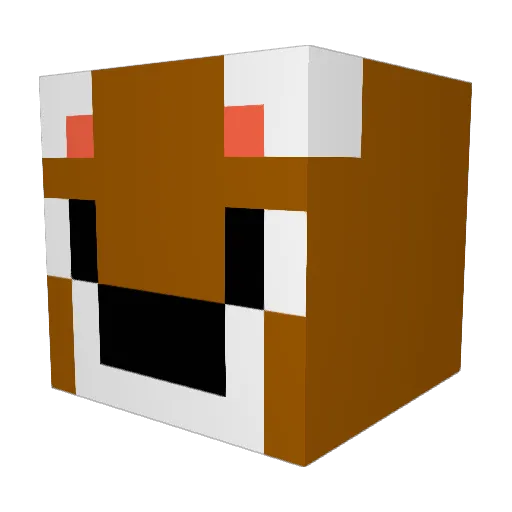 Dargunka Minecraft avatar head, 3D render