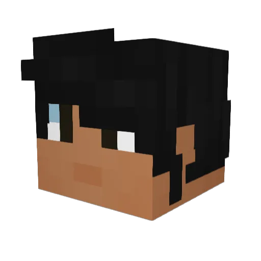 Dari215 Minecraft avatar head, 3D render