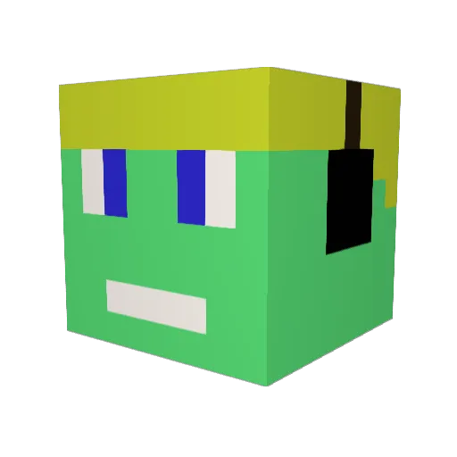 Dari4000 Minecraft avatar head, 3D render