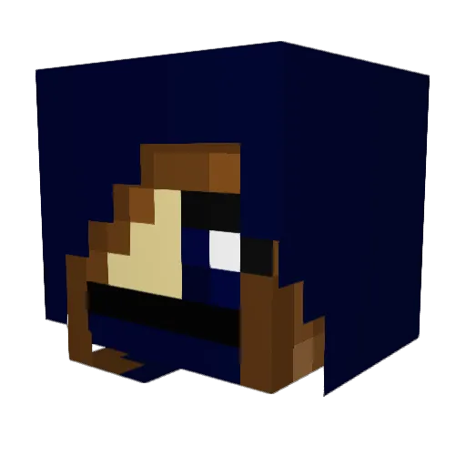 Daria7 Minecraft avatar head, 3D render