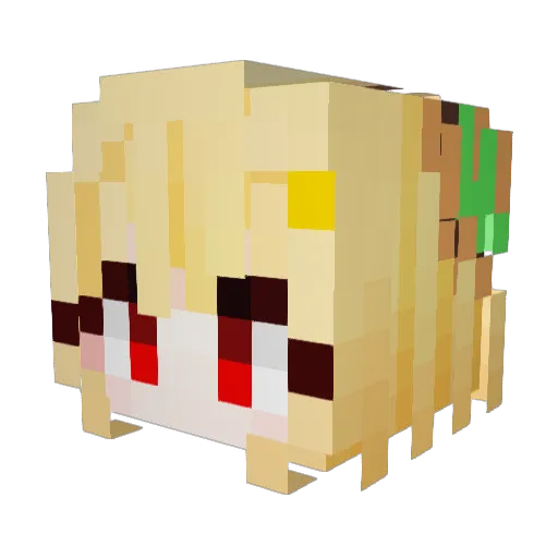 DariaRachel Minecraft avatar head, 3D render