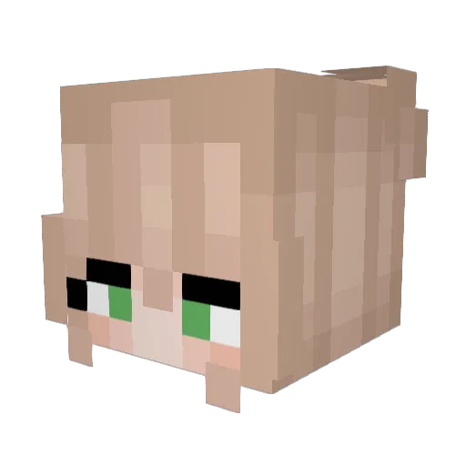 DariaZzZ Minecraft avatar head, 3D render