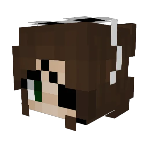 Darialik Minecraft avatar head, 3D render