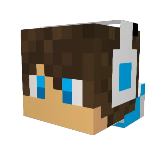 DarielF Minecraft avatar head, 3D render