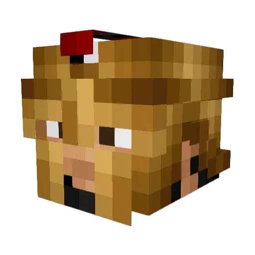 Darielquinta Minecraft avatar head, 3D render