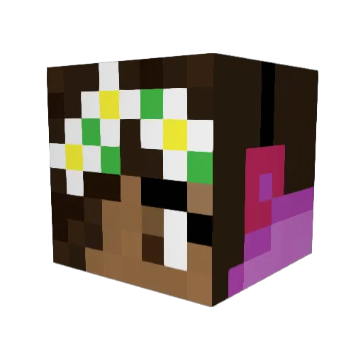 Darieplayz Minecraft avatar head, 3D render