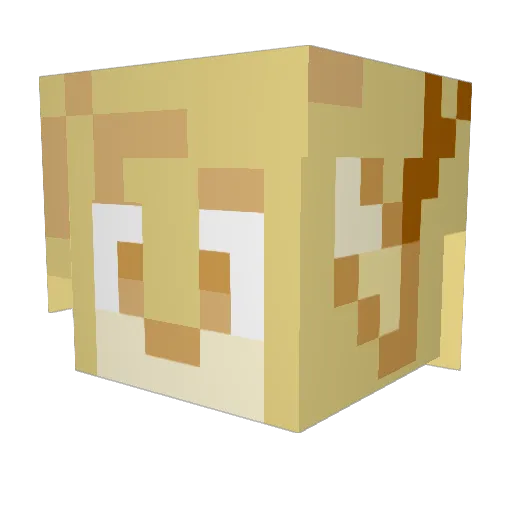Dariettos Minecraft avatar head, 3D render