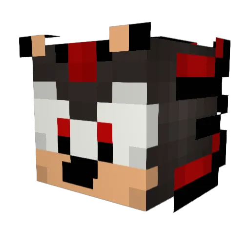 Dariexoider Minecraft avatar head, 3D render