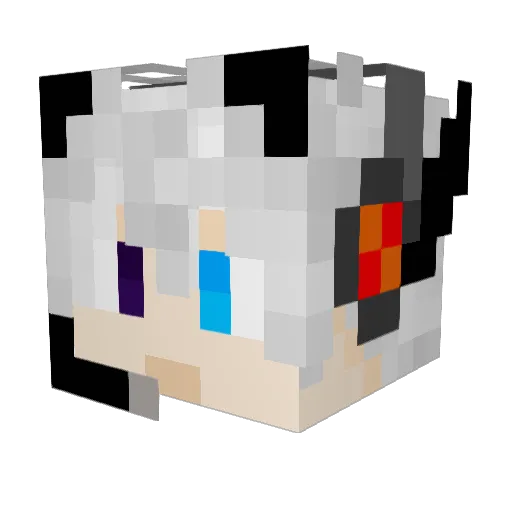 Darikice Minecraft avatar head, 3D render