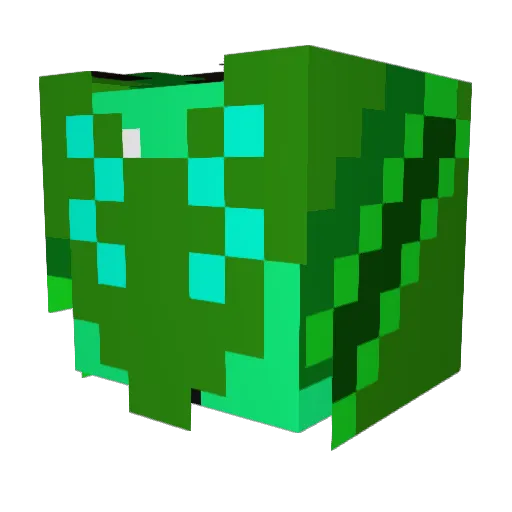 Darinae Minecraft avatar head, 3D render