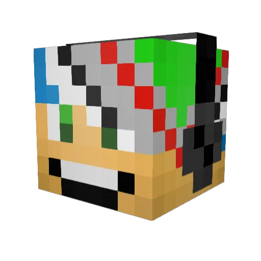 DaringDraw Minecraft avatar head, 3D render