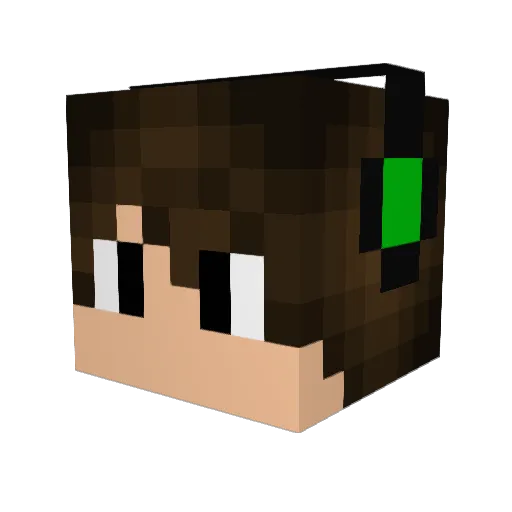 Daring_Potato Minecraft avatar head, 3D render