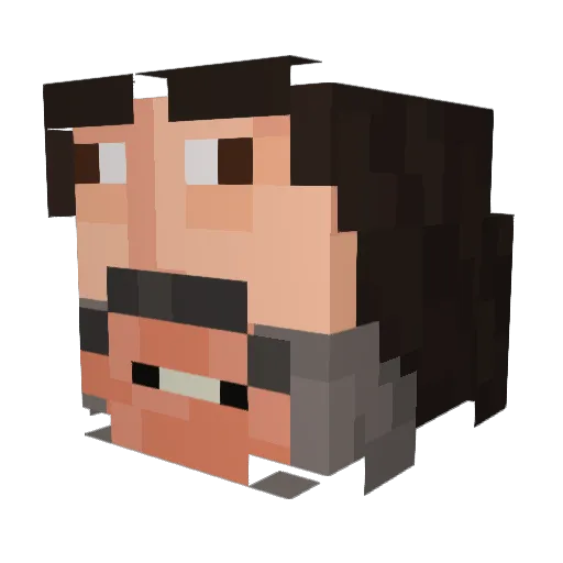 Dario14 Minecraft avatar head, 3D render