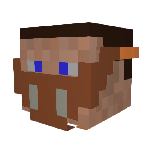 Dario2017 Minecraft avatar head, 3D render