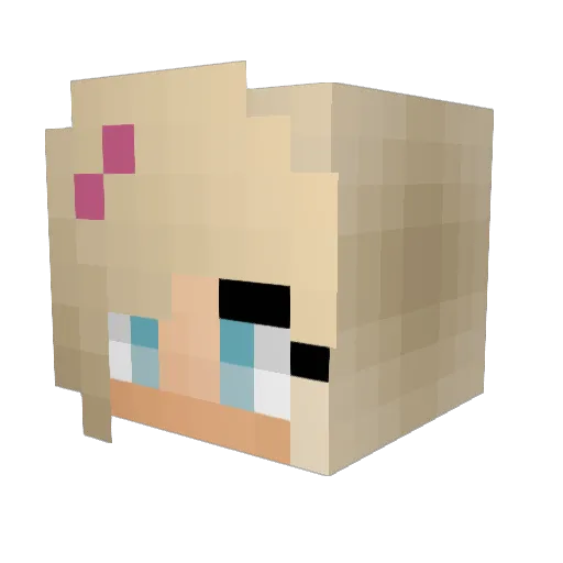 Dario5 Minecraft avatar head, 3D render