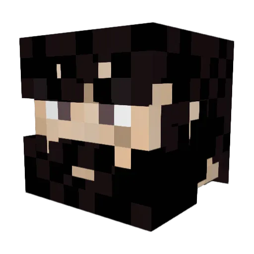 DarioMonster Minecraft avatar head, 3D render