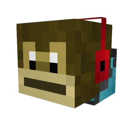 DarioUe Minecraft avatar head, 3D render