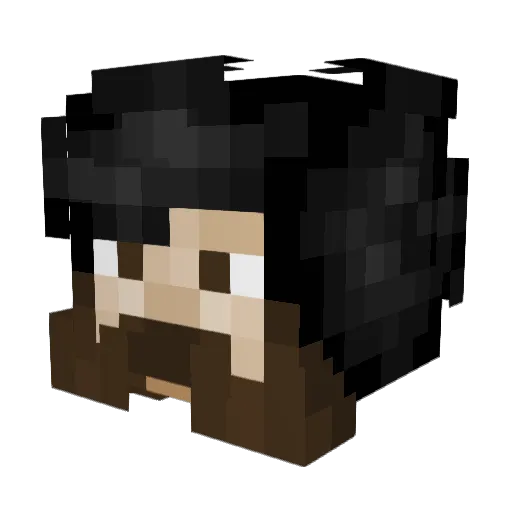 Dario_HQ Minecraft avatar head, 3D render