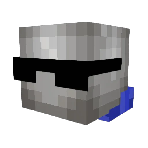 Darionu Minecraft avatar head, 3D render