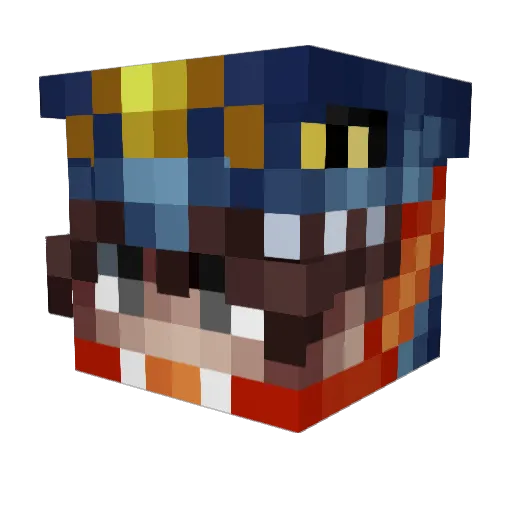Darius88Gamer Minecraft avatar head, 3D render