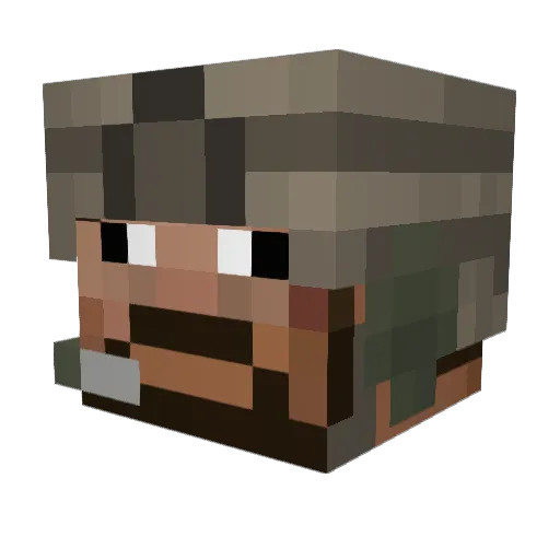 DariusBooth4 Minecraft avatar head, 3D render