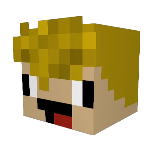DariusBvB Minecraft avatar head, 3D render