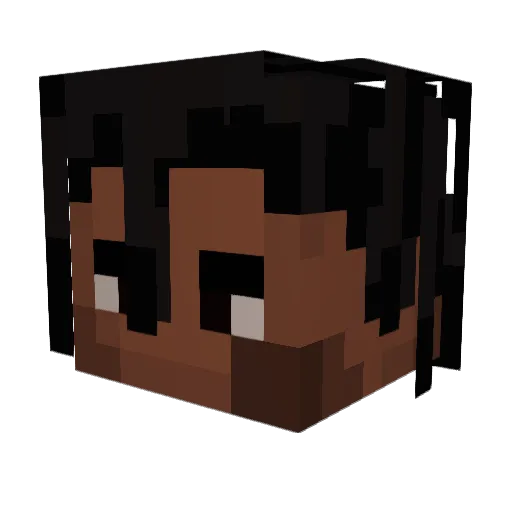 DariusEmerald Minecraft avatar head, 3D render